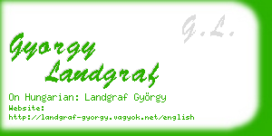 gyorgy landgraf business card