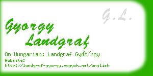 gyorgy landgraf business card